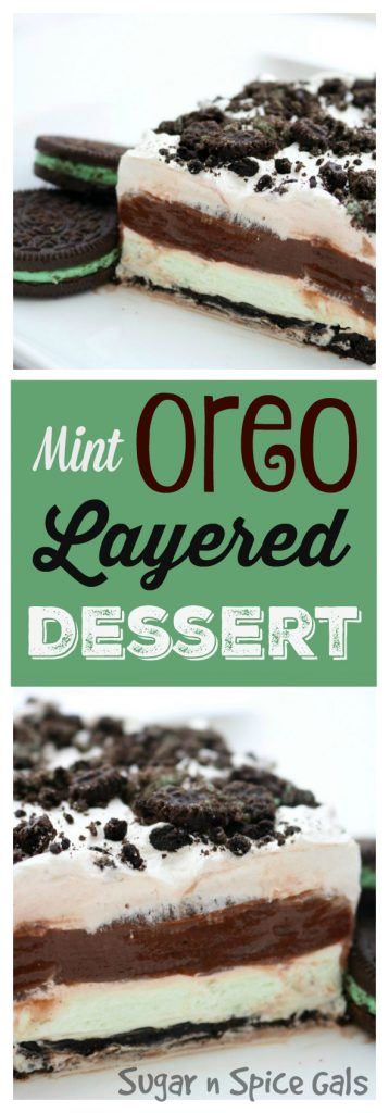 mint-oreo-layered-dessert-collage