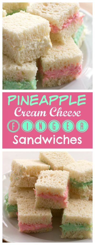 pineapple cream cheese finger sandwiches pinterest