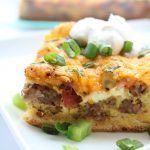 Bacon and Sausage Breakfast Casserole