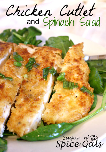 chicken cutlet spinach salad recipe