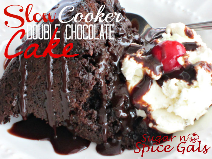 slow cooker double chocolate cake