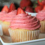 Strawberry Almond Cupcakes