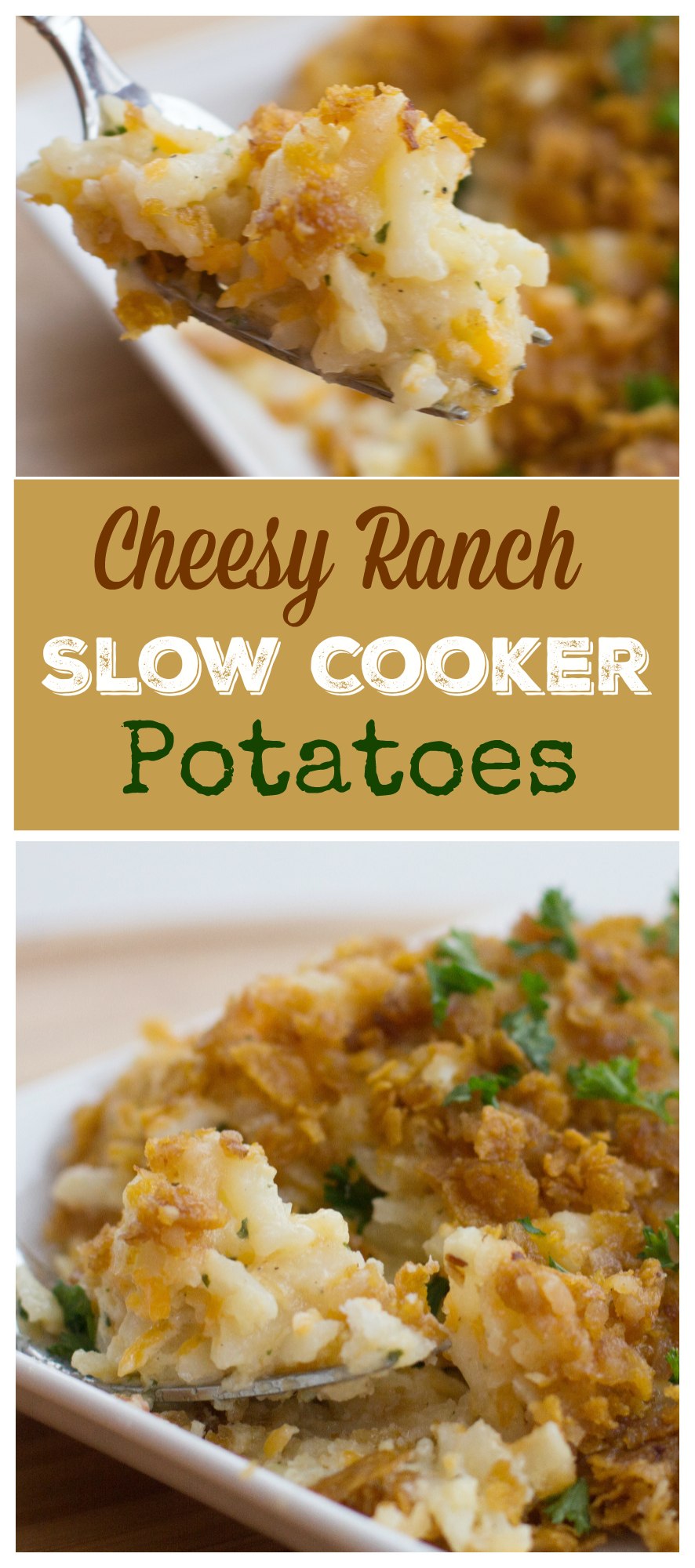Slow Cooker Cheesy Ranch Potatoes - Sugar n' Spice Gals