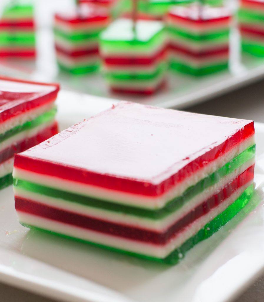 red and green jello