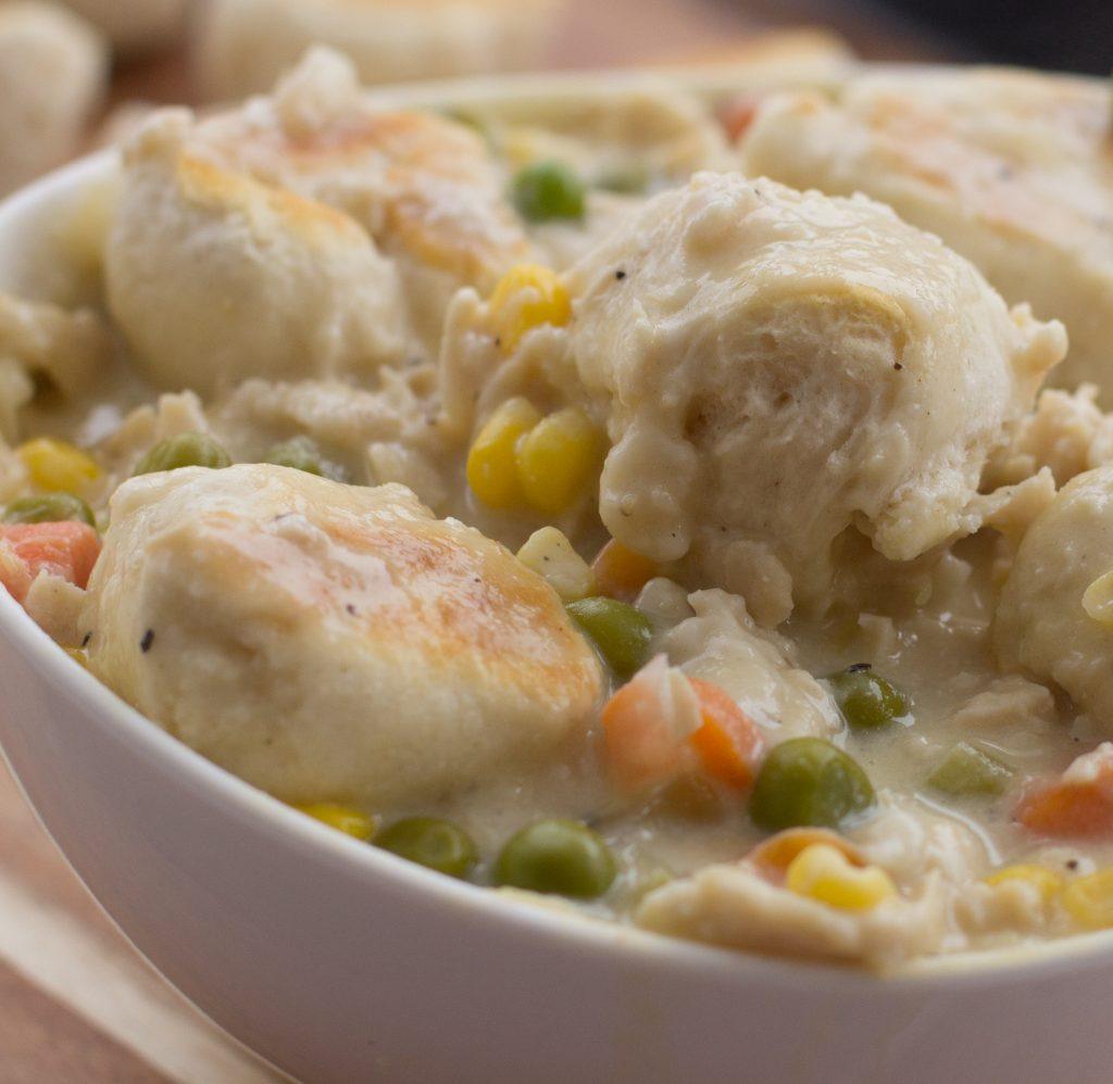 Slow Cooker Chicken and Biscuit Soup