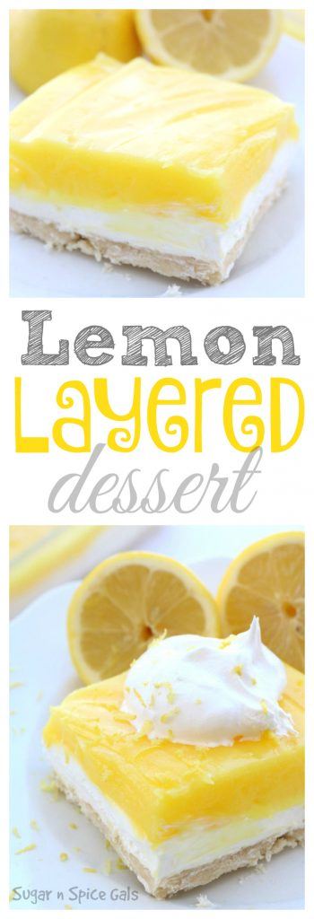 Layered Lemon Dessert - Sugar n' Spice Gals