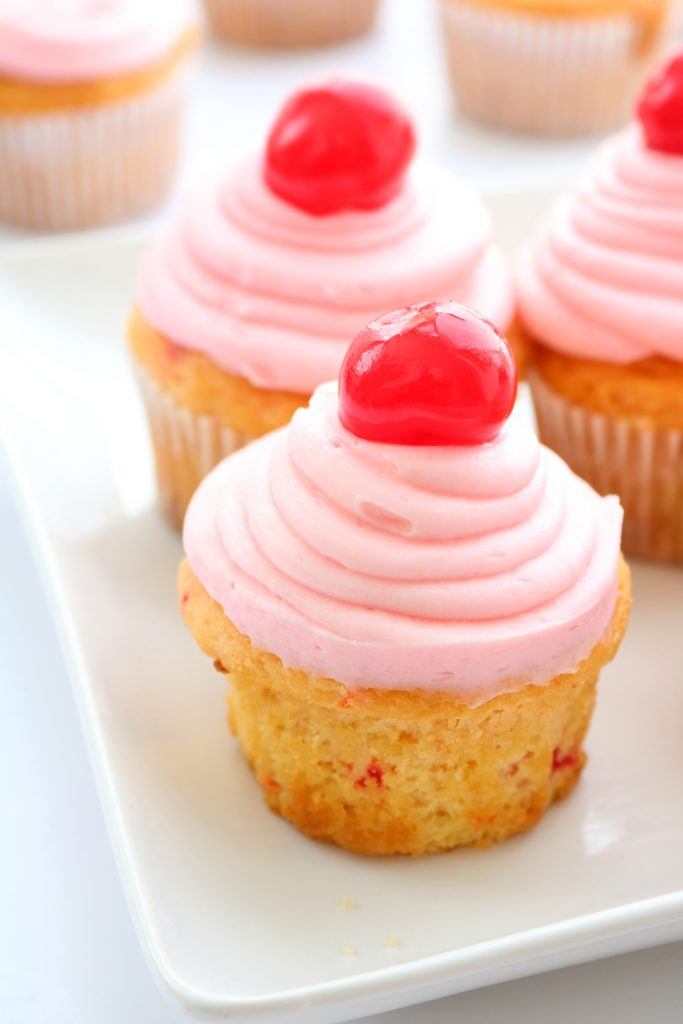 cherry chip cupcakes